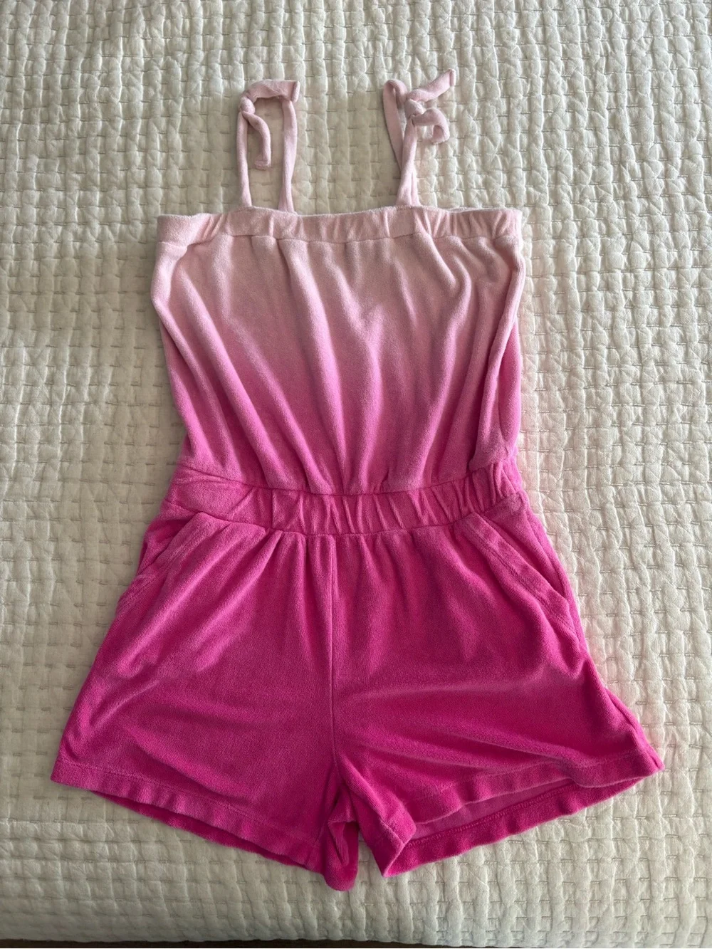 GAP Pink Ombre Tie-Shoulder Romper
